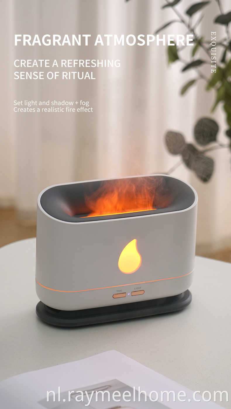 USB 200 ml aroma Essentiële olie diffuser vlam luchtbevochtiger aroma diffuser